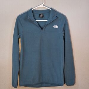 The North Face Women's Teal Quarter-Zip Sweatshirt